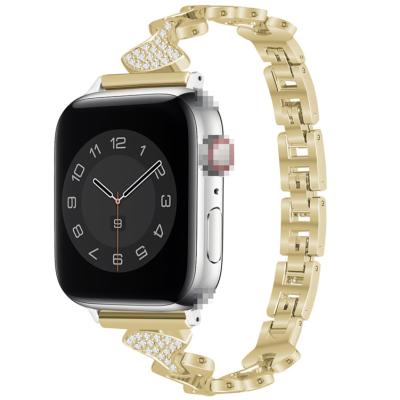 China Luxury Stainless Steel Fashion Stainless Steel Watch Band For iWatch Series Ladies Fashion Jewelry Strap Metal Casual Watch Band for sale