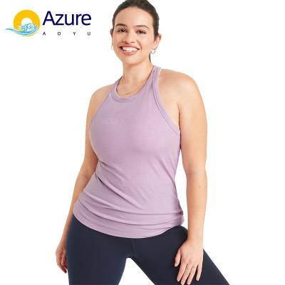 China Breathable Wholesale hot selling fast drying women's sports gym yoga vest women's fitness vest casual shirt for sale