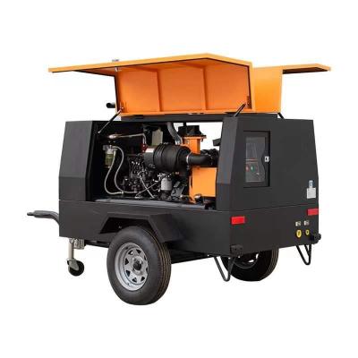 China Four Wheels Screw Type Air Compressor 8m3 / Min For Providing Shotcrete Power for sale