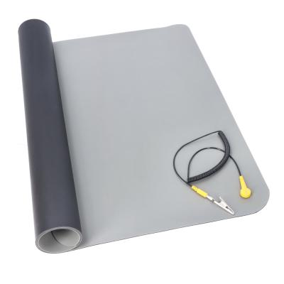 China Mobile Accessories / Table Mat / Mat Electronics Repair Work Anti-Static Welding Pad With Ground Wire For Mobile Phone Gray for sale