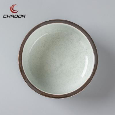 China CHAODA Factory Price Viable Ceramic Round Bowls For Restaurant Korean Style Tableware Custom Porcelain Serving Bowls Pottery Gifts for sale