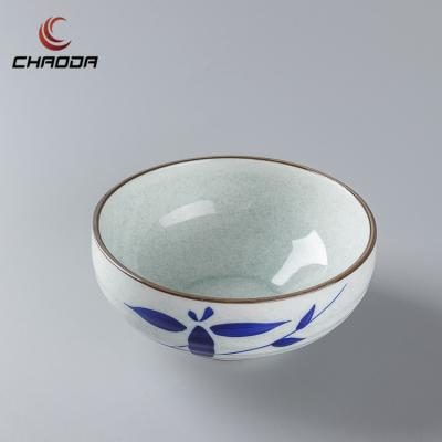 China SUSTAINABLE CHAODA factory direct handmade ceramic round bowls cheap small restaurant dishware dip sauce dishes shiny porcelain for sale