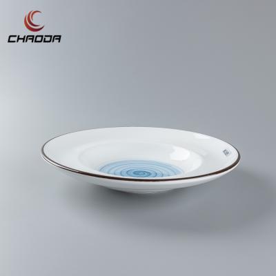 China Cheap Viable Ceramic CHAODA Kitchen Dish Sets Porcelain Dessert Plate Steak Steak Dinner Dishes On Sale for sale