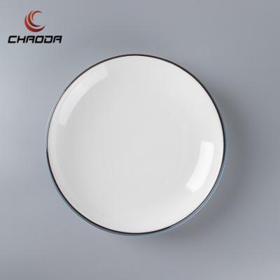 China CHODA Round Dinner Dishes Kitchen Porcelain Contemporary Creative Viable Ceramic Dishes Party Cheap Ceramic Dishes for sale