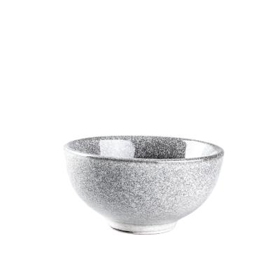 China 4.5 Inch Rice Soup Bowl Ceramic Rock Colored Glazed Gray Series Tableware Viable Factory for sale