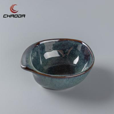 China Sustainable Chaoda 5.5 Inch Creative Fish Shape Bowl Ceramic Chinese Bowl Porcelain Ceramic Pet Bowls For Restaurant for sale