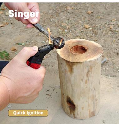 China Disposable Camping Torch Outdoor Swedish Wooden Stand Barbecue Disposable Fire Pit for sale