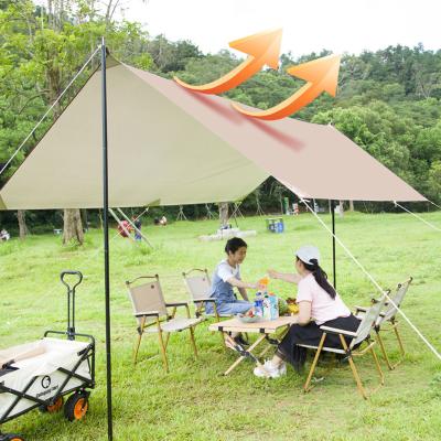 China Glamping Upf 50+ Tent Stake Camping Cloud Office Twin Tower Shelter Outdoor Open Air Cinema Tent Tube Canopy for sale