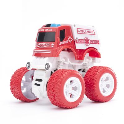 China Dropshipping Hot Sale Inertia Toy Powered Cars Mini Friction Ambulance Police Vehicle for sale