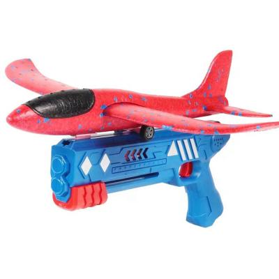 China Flat Toys Launch Next 2022 New Foam Launch Plane With Plane Launcher One-Click Ejection Catapult Toys Shooting Flat Gun For Kids for sale