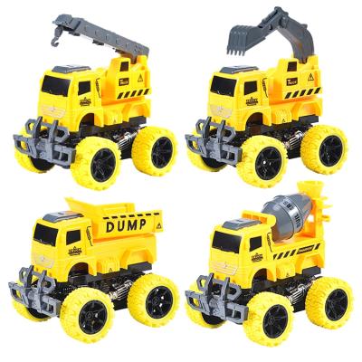 China Transnational Inertial Maker Kids Self Assemble Toy Friction Construction Engineering Car Crane Dump Truck Disassembly Toys Impact Deformation Vehicle With Screwdriver for sale