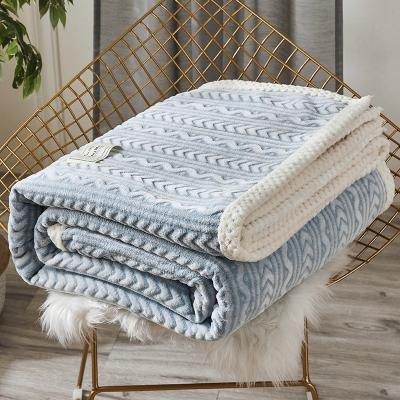 China High Quality Anti-Static Flannel Flower Cut Double-Layer Blanket for sale