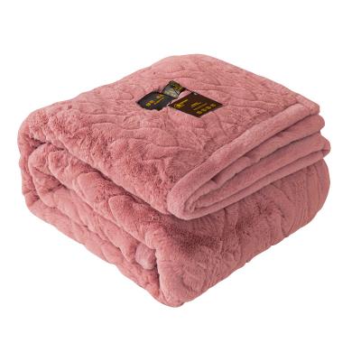 China PORTABLE Professional manufacture cheap shaggy imitation fur blanket for winter for sale