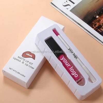 China New Waterproof Combination Lip Liner Lip Liner 2 and 1 Personal Logos Custom Made High Quality Matte Lip Liner for sale