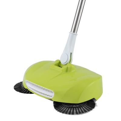 China Hotel 360 Rotating Hand Push Floor Sweeper Manual With Section Handles for sale