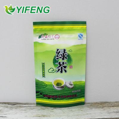 China Food Grade Premium Logo Foil Flexible Packaging Organic Green Tea Packaging Pouch Custom Design for sale