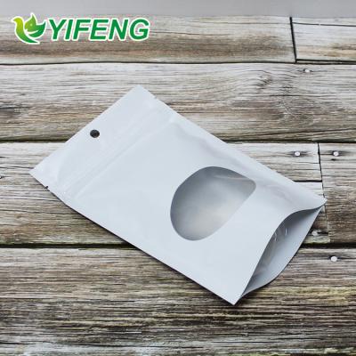 China Custom Biodegradable Plastic Windows Aluminum Foil Doypack Moisture Proof Bags Skin And Seal Stand Up Bag High Quality Logo Zipper for sale