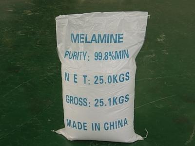 China Melamin-Pulver des Protein-Wesentlich-3.1g/L 99,5%, Melamin-Harz PH7.8 C3H6N6 zu verkaufen