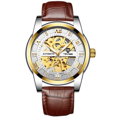 China Fashion Luxury Automatic Leather Strap Wristwatches Water Resistant Mens Brand Luminous Male Mechanical Watch for sale