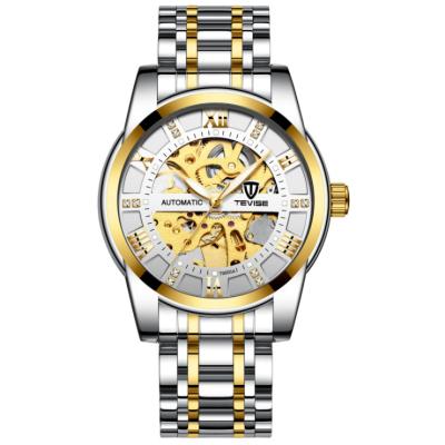 China Hollow Water Resistant Luminous Men Watch Waterproof Steel Band Mechanical Wristwatches Fashion Automatic Watch for sale