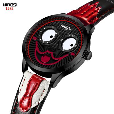 China Wholesale Automatic Watch Quartz Leather Strap Young Date NIBOSI 2506 Cartoon Watch for sale