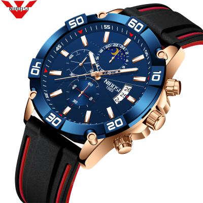 China Luxury Waterproof Men Relogio Masculino Top Brand Quartz Clock Luminous Watch Date NIBOSI 2502 Sports Automatic Chronograph Mens Watches for sale