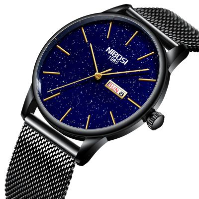 China Free Shipping Power Reserve NIBOSI 2370 Relogio Masculino Watches Wristwatch Men Watch Simple Clock Relojes Para Hombre dropshipping for sale