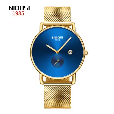 China Free Shipping NIBOSI 2365 Auto Date Fashion Quartz Men's Casual Watch Waterproof Ultra Thin Mens Watches Sports Mens Wristwatches for sale