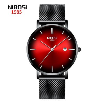 China Free Shipping Luxury Creative Waterproof Casual Watches Relogio Masculino Men Fashion Men Watch Auto Date NIBOSI 2362 Simple Quartz Watch for sale