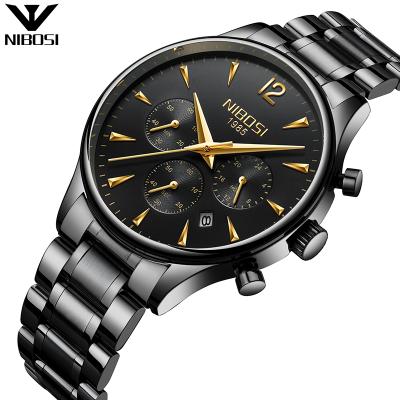 China Wholesale NIBOSI 2326 Chronograph Custom Quartz Men's Chronograph Wrist Watch dropshipping for sale