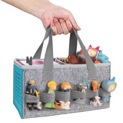 China Bathroom Foldable Travel Carrying Felt Bag with Handle for Toniebox Player Starter Audio Set for sale