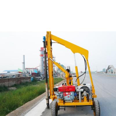 China Hydraulic Road safety galvanized steel barrier bore pile drilling machine for sale