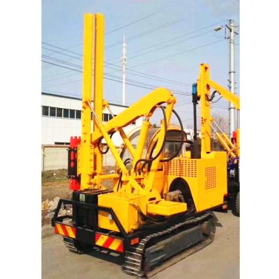 China Solar Crawler Hydraulic Pile Driver Machine, Photovoltaic Guardrail Post Pile Driver for sale