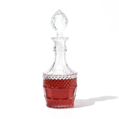 China Creative Empty Beverage JO Vodka Whiskey Decanter 500ml 850ml Wine Glass Empty Bottle With Sealing Cap for sale