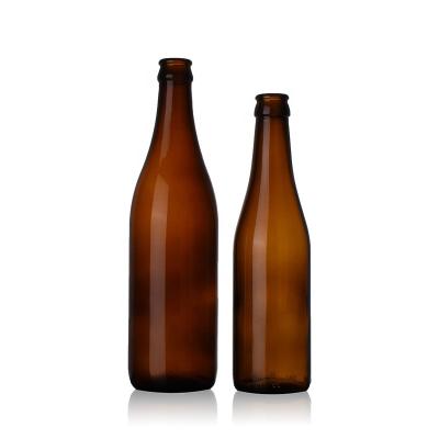 China Wholesale Recyclable JO 330ML 500ML Amber Glass Beer Bottle With Beverage Beer Champagne Classic Crown Cap for sale