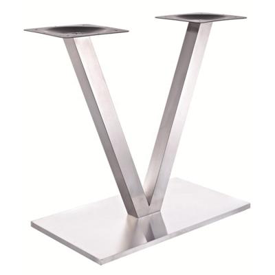 China Durable Stable V Shape Coffee Table Legs Stand Up Stainless Steel Table Base Industrial Metal Dinner Restaurant for sale