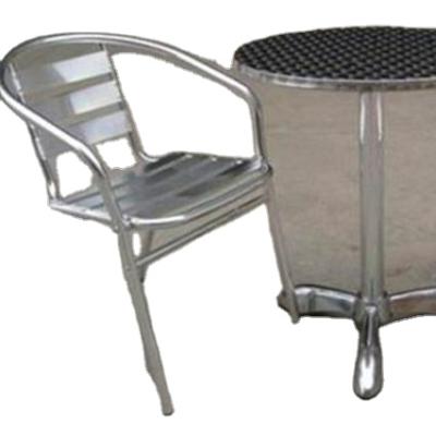 China Durable Patio Furniture Outdoor Aluminum Chairs Garden Metal Cafe Chairs for sale