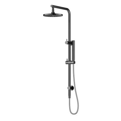 Chine With High Quality Wall Mounted Sliding Bar Bathroom Shower Set Brushed Gunmetal à vendre