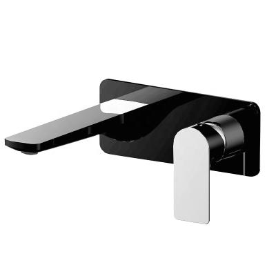 China Metered Faucets Certified CUPC Brass Wall Mounted Chrome And Black Bathroom Sink Mixer Tapware Faucets à venda