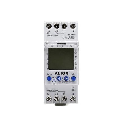 China ALION AHC614 DIN Rail LCD 2 Channels Astronomical Time Switch Programmable, Digital AHC614 Time Switch for sale