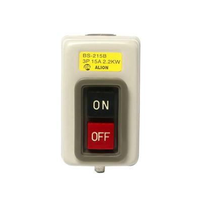 China 2.2 On 220V Wholesale ALION BS-215B 600V Mini On-Off Remote Control Push Button Switch for sale