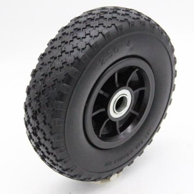 China Handtruck Flat Polyurethane Wheel PU 8inch 2.80/2.50-4 Foam Freewheel for sale