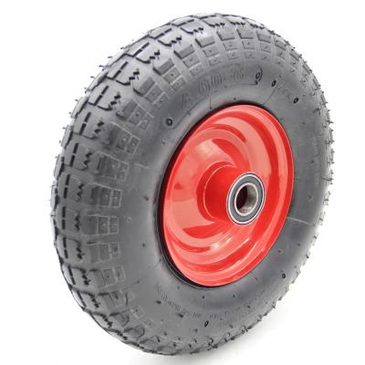 China Good Quality Garden Car Wheel 4.00-6 Pneumatic Pneumatic Rubber Wheel With 6204 Bearing for sale