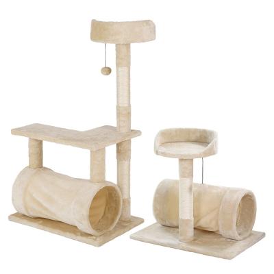 China Wholesale Viable Cat Tree Pet Toy Wood Multilevel Cat Tree Tower from China factory for sale