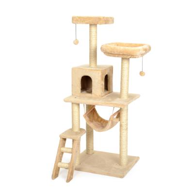 China Wholesale Sustainable Cat Tree Scratch Post Faux Fur Hemp Rope for sale