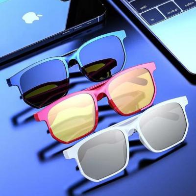 China Smart Sunglasses Glass Smart Black Technology Wireless Headset Listening Music Talk Driving Sunglasses Anti-UV for sale