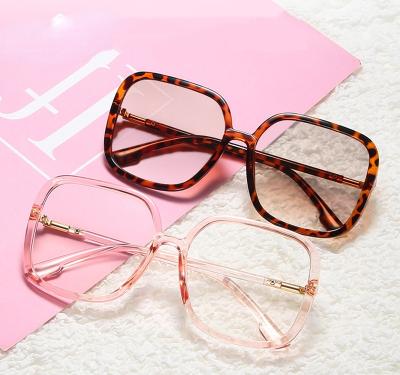 China Big Square Frame Eyeglasses Frames Optical Glass Women Optical Glass PC Frames for sale