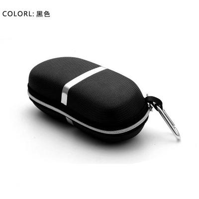 China Durable Sticker High End Hook Case Compression Leather Case Printed With LOGO Sunglasses Case for sale