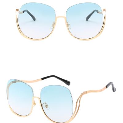 China Fashion Sunglasses Vintage Colored Sunglasses Frame Metal and Pink and Clear Metal Men and Women Sunglasses for sale