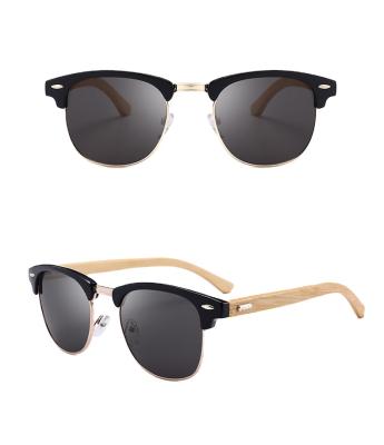 China Fashion Sunglasses Shape Logo Polarized Bamboo Wooden Sunglasses Custom Trend Men for sale